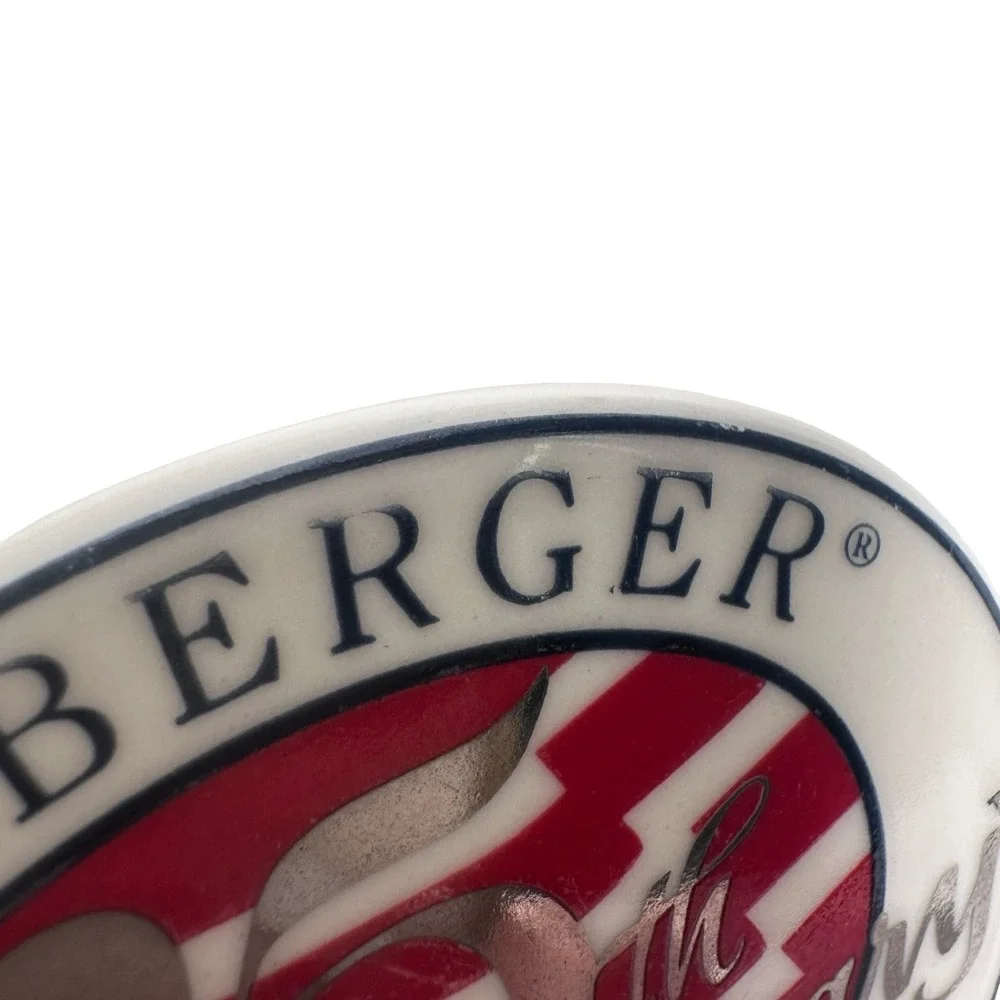 Longaberger 25th Anniversary Ceramic Basket Tie-On‎ 1973-1998 American Flag Oval